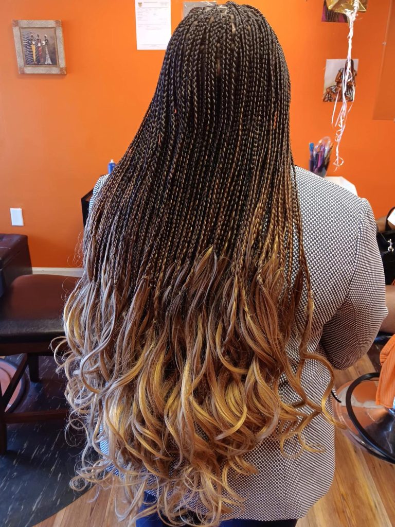 french curls braids